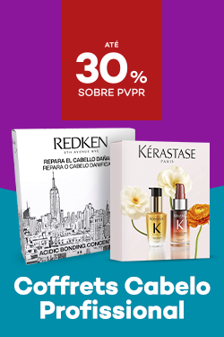 Coffrets de cabelo profissional com destaque promocional de at&eacute; 30% sobre pre&ccedil;o de Venda ao P&uacute;blico Recomendado